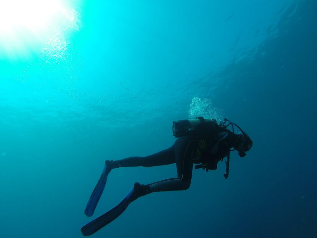 diver, sea, bubbles, scuba diving, blue, marin, bottles, diving, nature, submarine, water